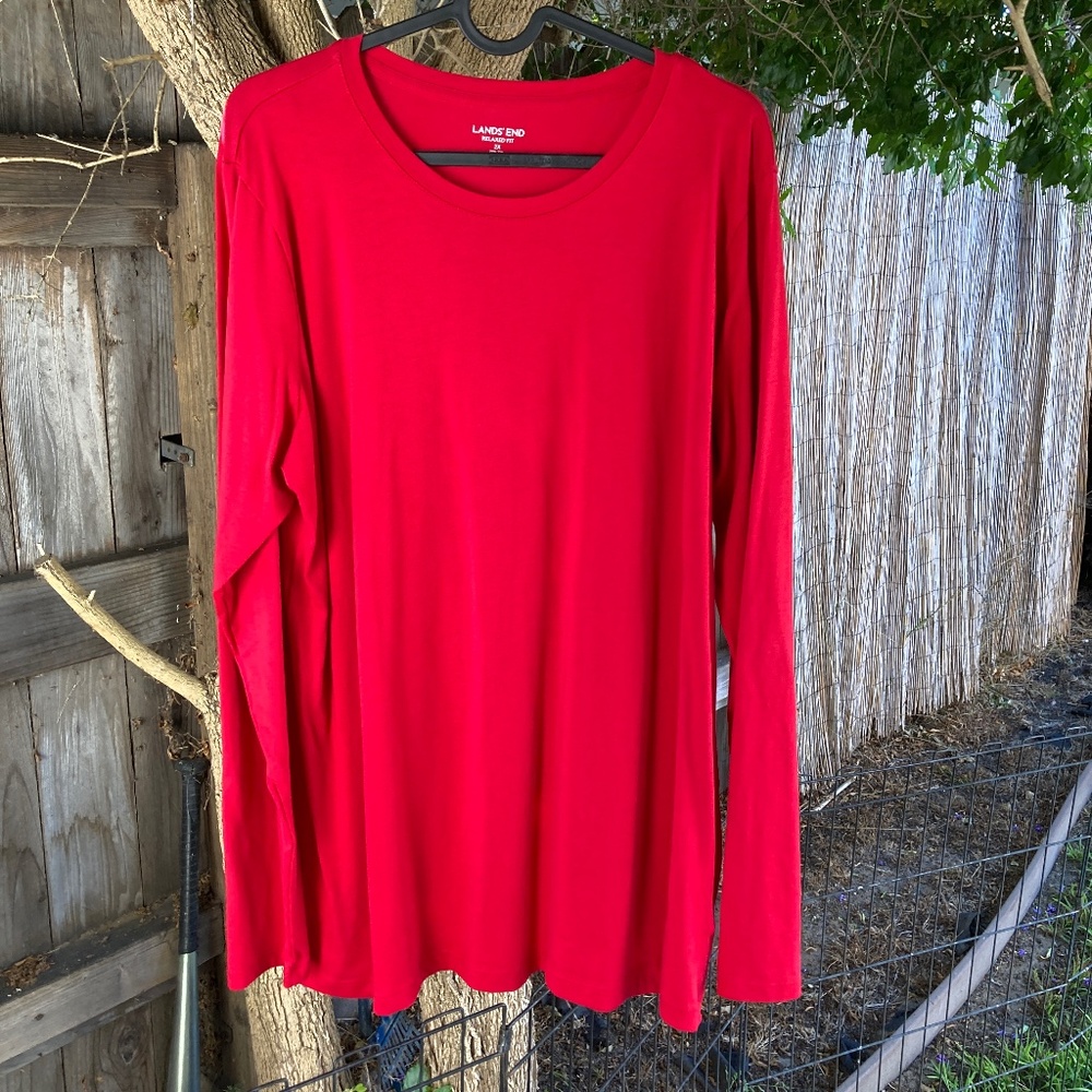 Red Land's End Long Sleeve Shirt